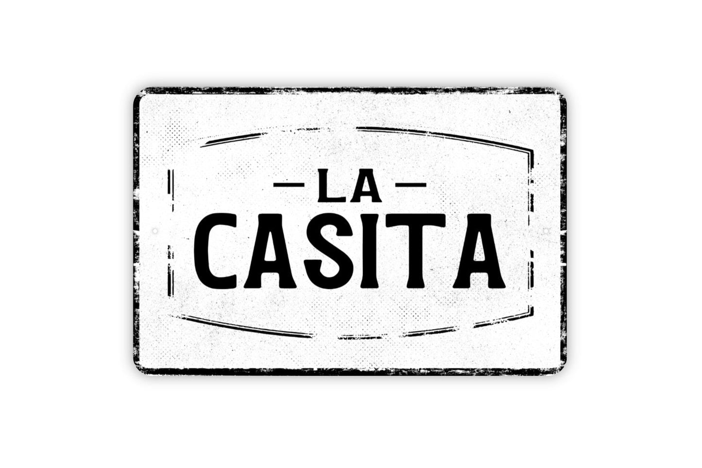 La Casita Sign - Metal Sign Wall Art - Distressed Vintage Style