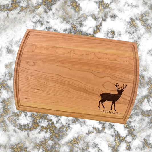 Buck Cutting Board | Hunter Hunting Whitetail Deer Charcuterie Board | Custom Serving Tray | Personalized Housewarming Gift | Anniversary