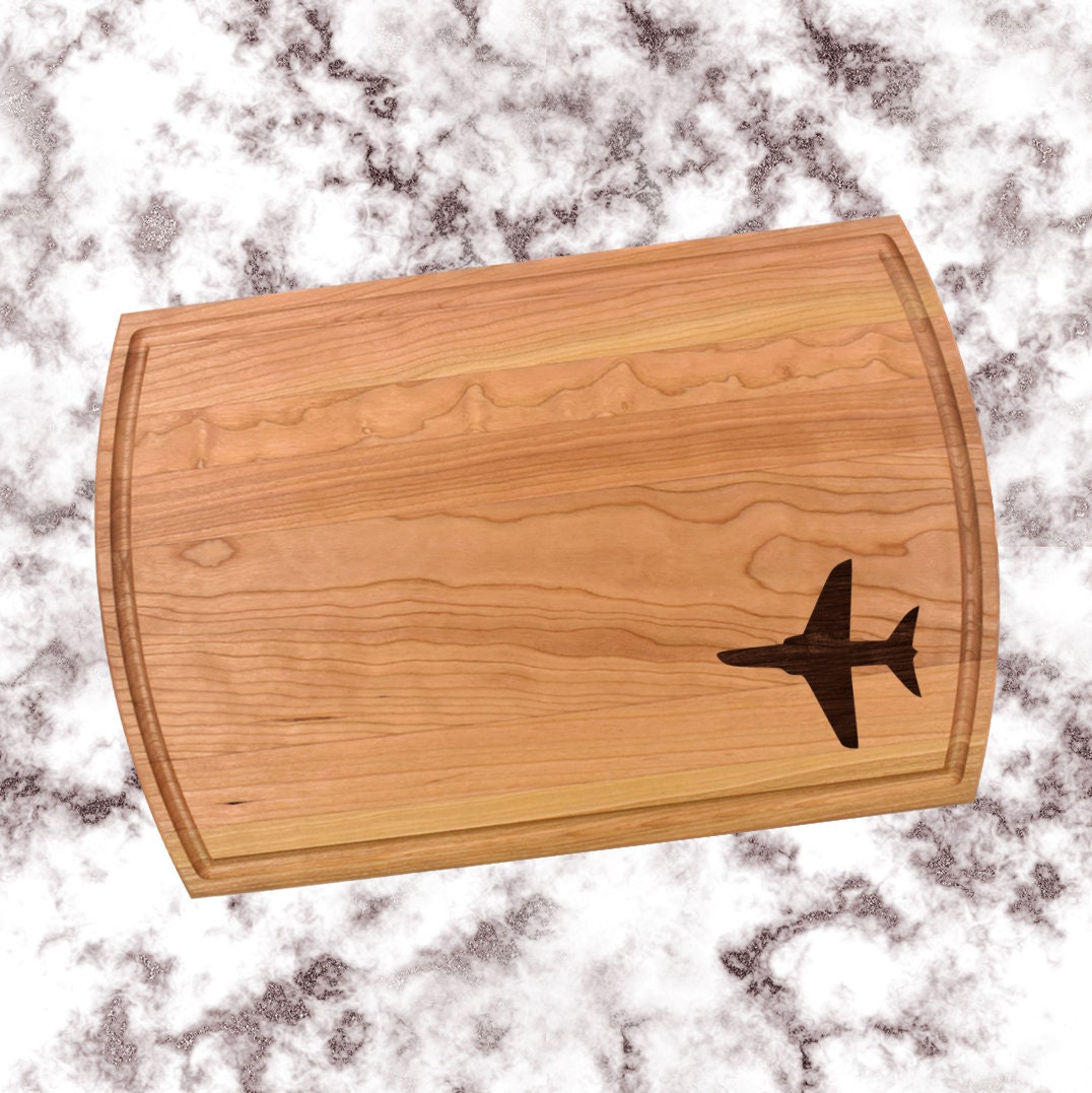 Airplane Pilot Cutting Board | Flight Attendant Charcuterie Board | Custom Serving Tray | Personalized Gift for Pilot | Wedding Anniversary