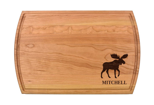 Moose Cutting Board | Wildlife Charcuterie Board | Custom Serving Tray | Personalized Housewarming Closing Gift | Wedding Anniversary Gift