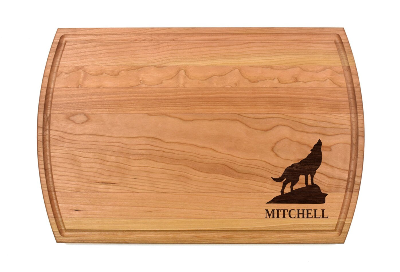 Wolf Cutting Board | Wildlife Charcuterie Board | Custom Serving Tray | Personalized Housewarming Closing Gift | Wedding Anniversary Gift