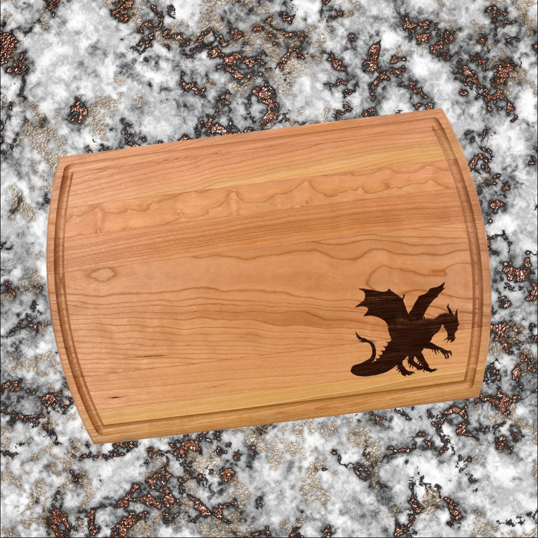 Dragon Cutting Board | Fire Breathing Charcuterie Board | Custom Serving Tray | Personalized House Closing Gift | Wizard Gift