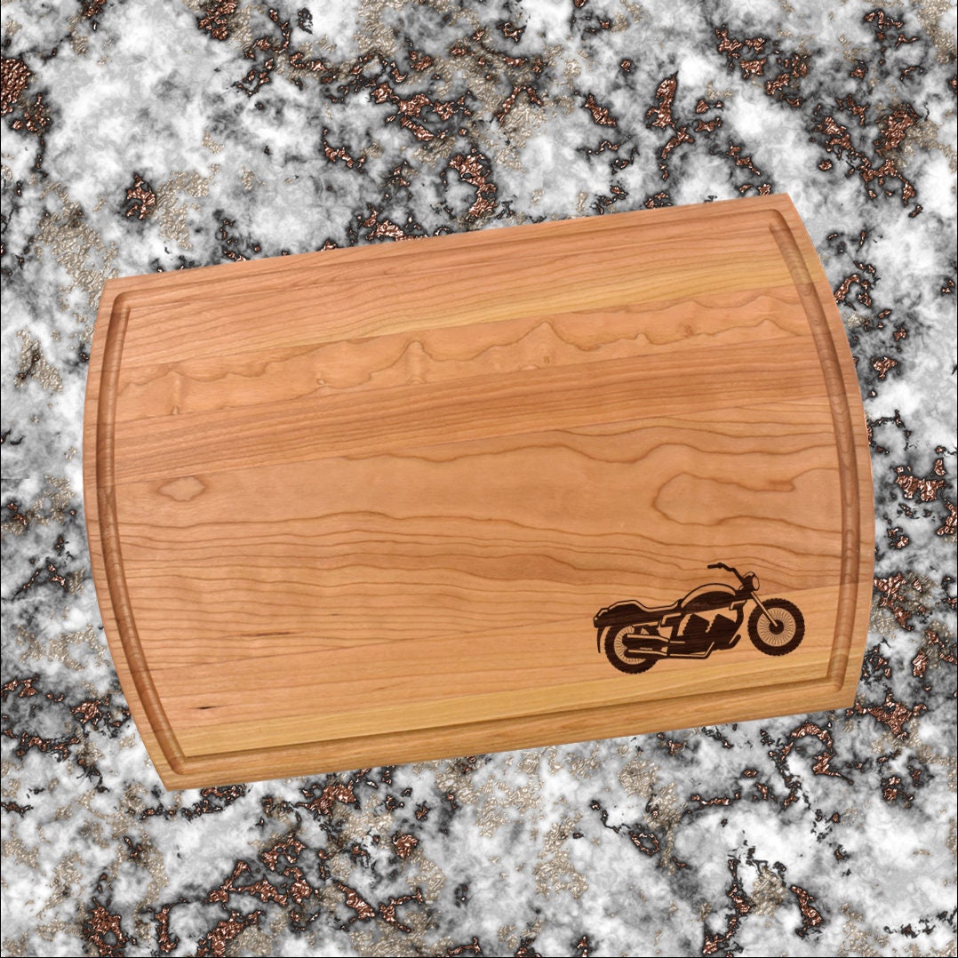 Motorcycle Cutting Board | Biker Charcuterie Board | Custom Serving Tray | Personalized Biker Gift