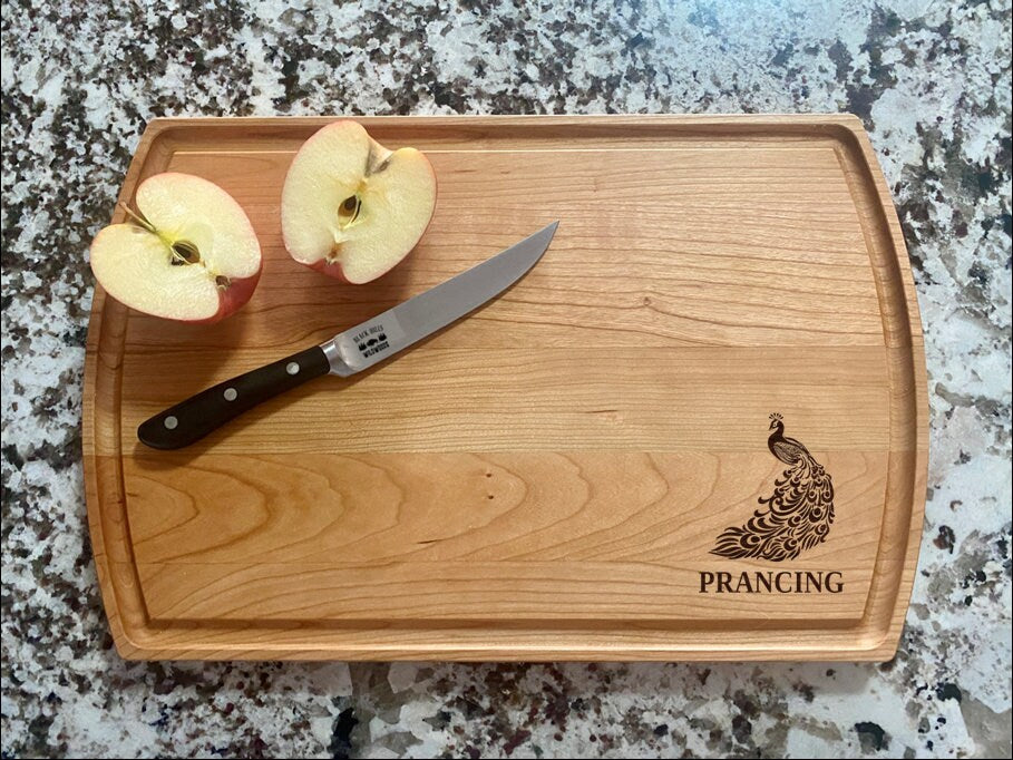 Peacock Cutting Board | Ranch Farm Charcuterie Board | Custom Serving Tray | Personalized Bird Gift | Party Tray Gift