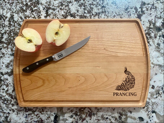 Peacock Cutting Board | Ranch Farm Charcuterie Board | Custom Serving Tray | Personalized Bird Gift | Party Tray Gift