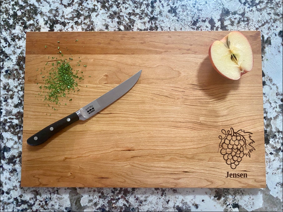 Grapes Cutting Board | Vine Wine Charcuterie Board | Custom Serving Tray | Personalized Fruit Gift | Kitchen Cutting Gift