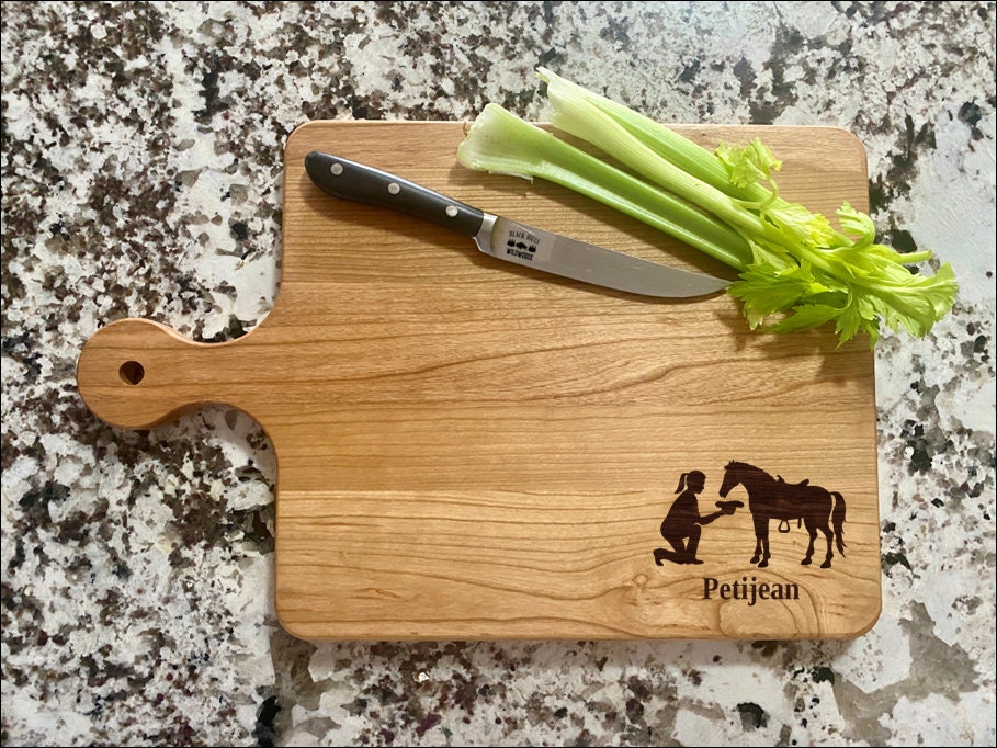 Cowgirl With Horse Cutting Board | Equestrian Charcuterie Board | Custom Serving Tray | Personalized Ranch Farmer Gift | Party Tray Gift