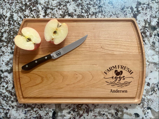 Farm Fresh Eggs Cutting Board | Ranch Charcuterie Board | Custom Serving Tray | Personalized Farm Gift | Party Tray Gift | Farm Paddle Board