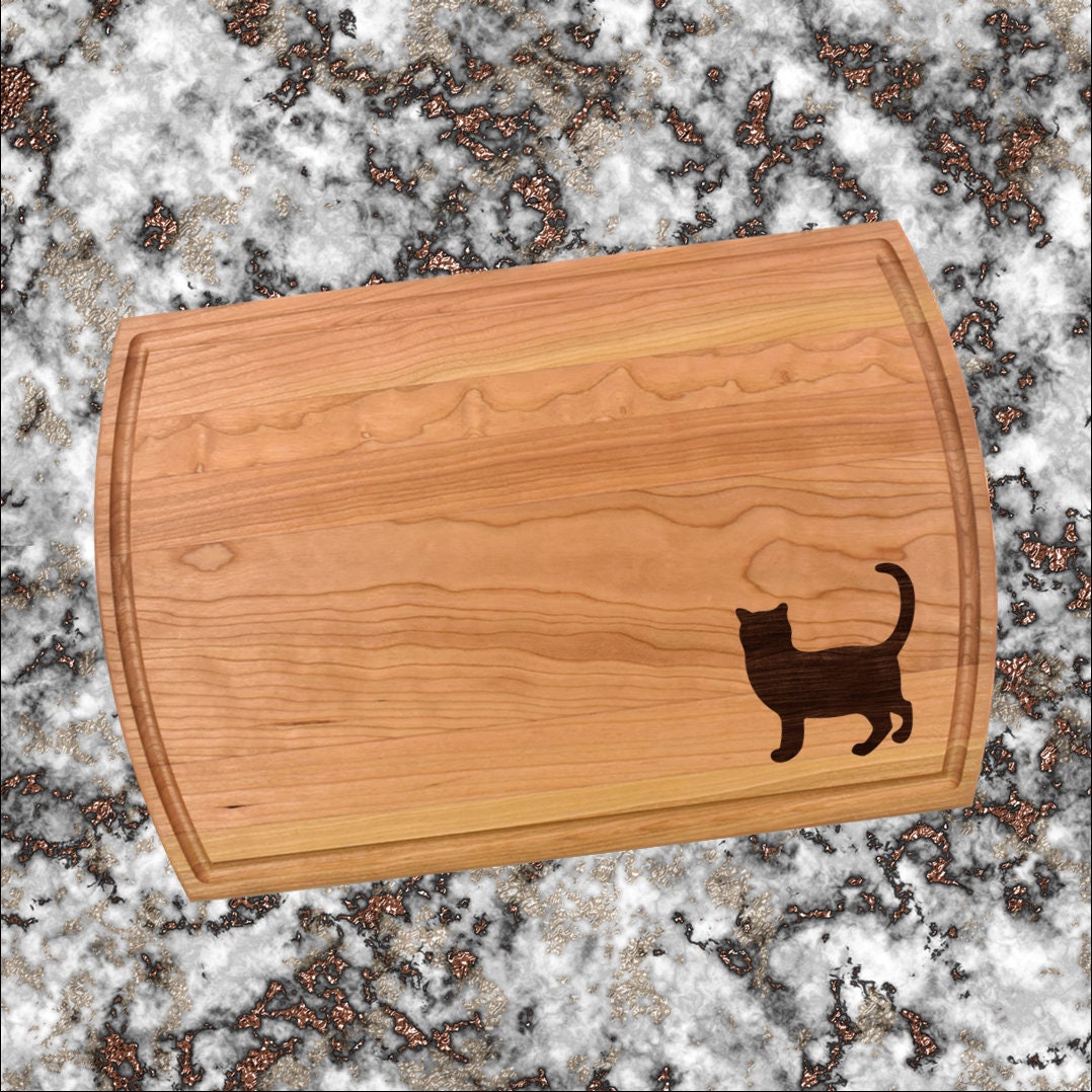 Cat Cutting Board | Kitten Charcuterie Board | Custom Serving Tray | Personalized House Closing Gift | Party Tray Gift