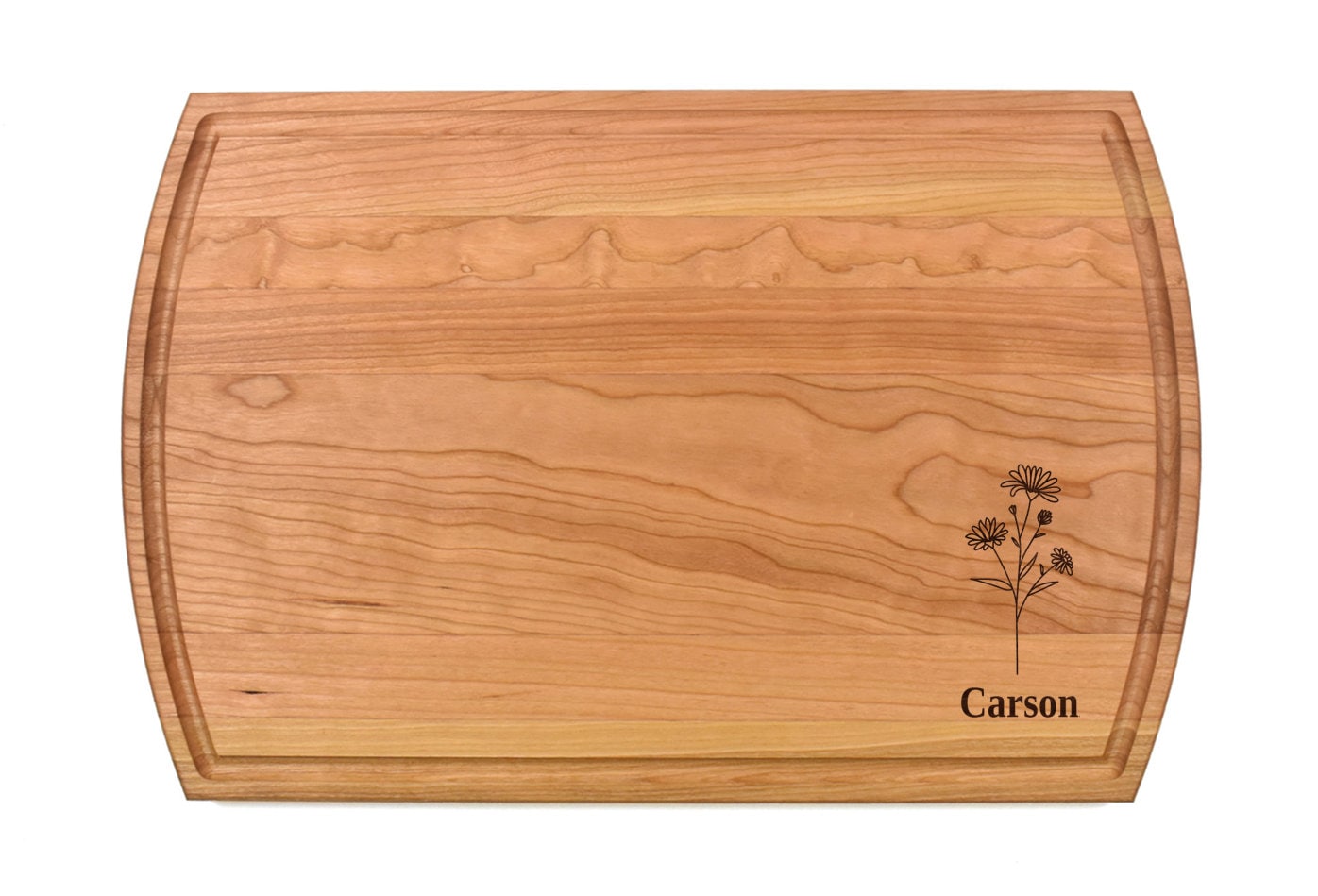 Aster Cutting Board | Flower Charcuterie Board | Custom Serving Tray | Personalized September Gift | Wedding Anniversary Gift