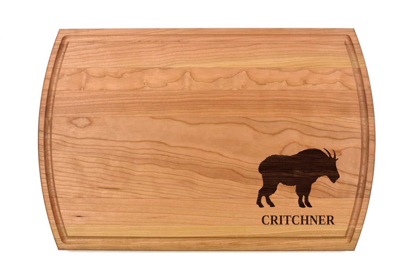 Mountain Goat Cutting Board | Wildlife Charcuterie Board | Custom Serving Tray | Personalized House Closing Gift | Wedding Anniv Gift