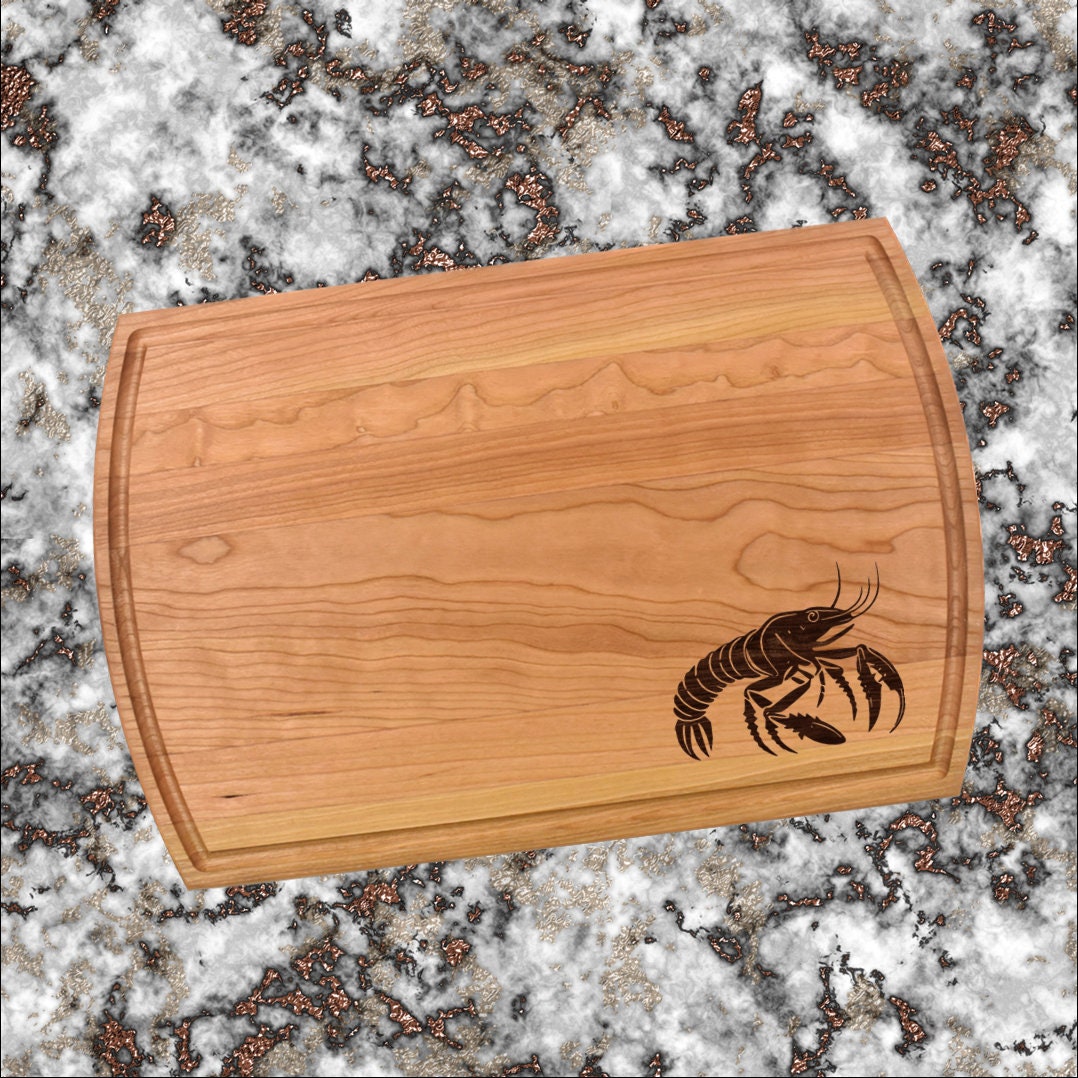 Crawfish Cutting Board | Shrimp Boil Charcuterie Board | Custom Serving Tray | Personalized Seafood Gift | Wedding Anniv Gift