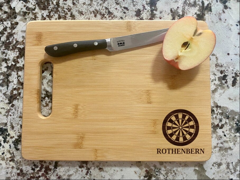 Darts Cutting Board | Dart Board Charcuterie Board | Custom Serving Tray | Personalized Housewarming Closing Gift | Team Sport Gift