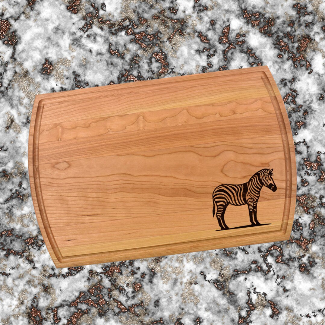 Zebra Cutting Board | Safari Charcuterie Board | Custom Serving Tray | Personalized Wildlife Gift | Wedding Anniversary Gift