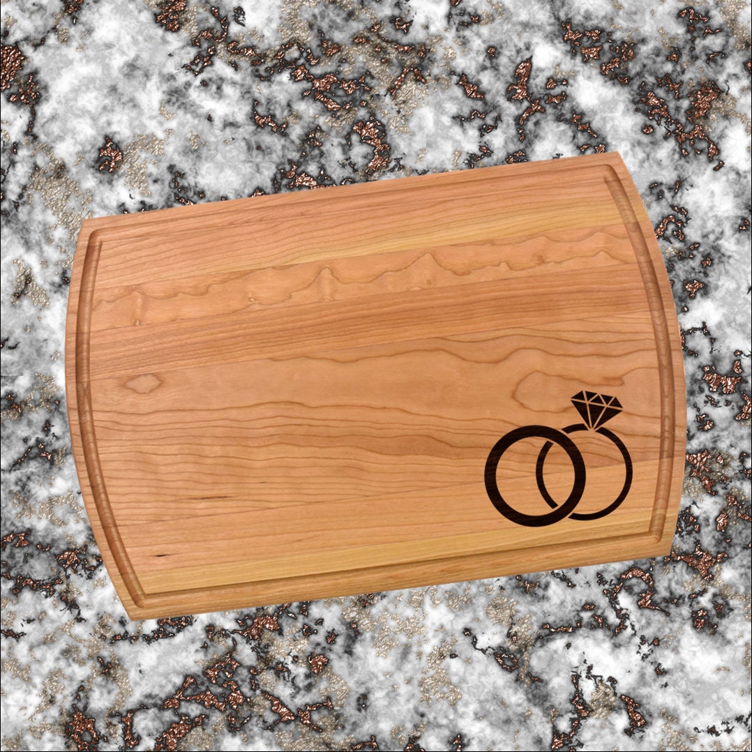 Wedding Ring Bands Cutting Board | Wedding Charcuterie Board | Custom Serving Tray | Personalized Rings Gift | Marriage Anniversary Gift