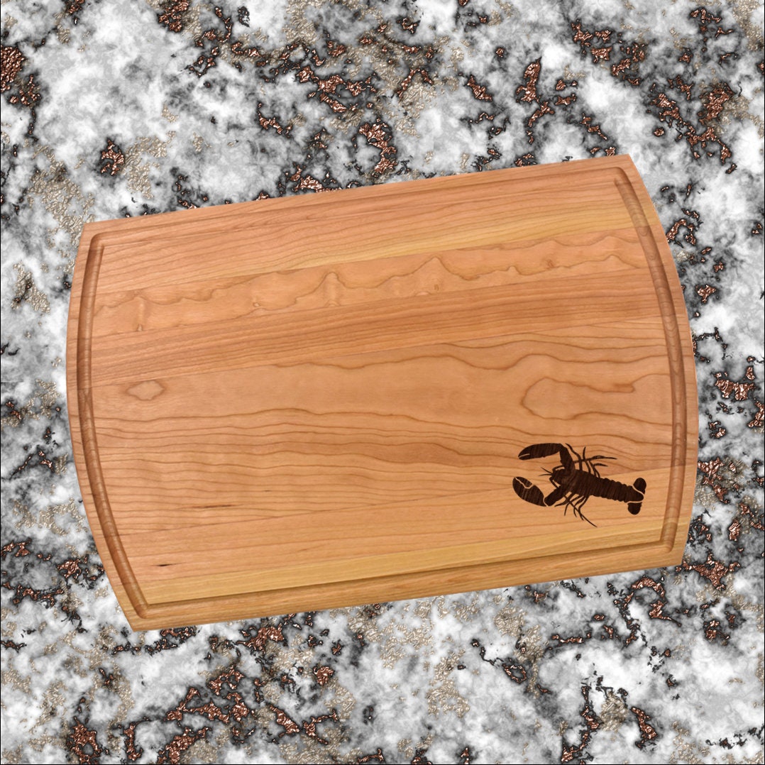 Lobster Cutting Board | Seafood Charcuterie Board | Custom Serving Tray | Personalized Boat Captain Gift | Wedding Anniv Gift