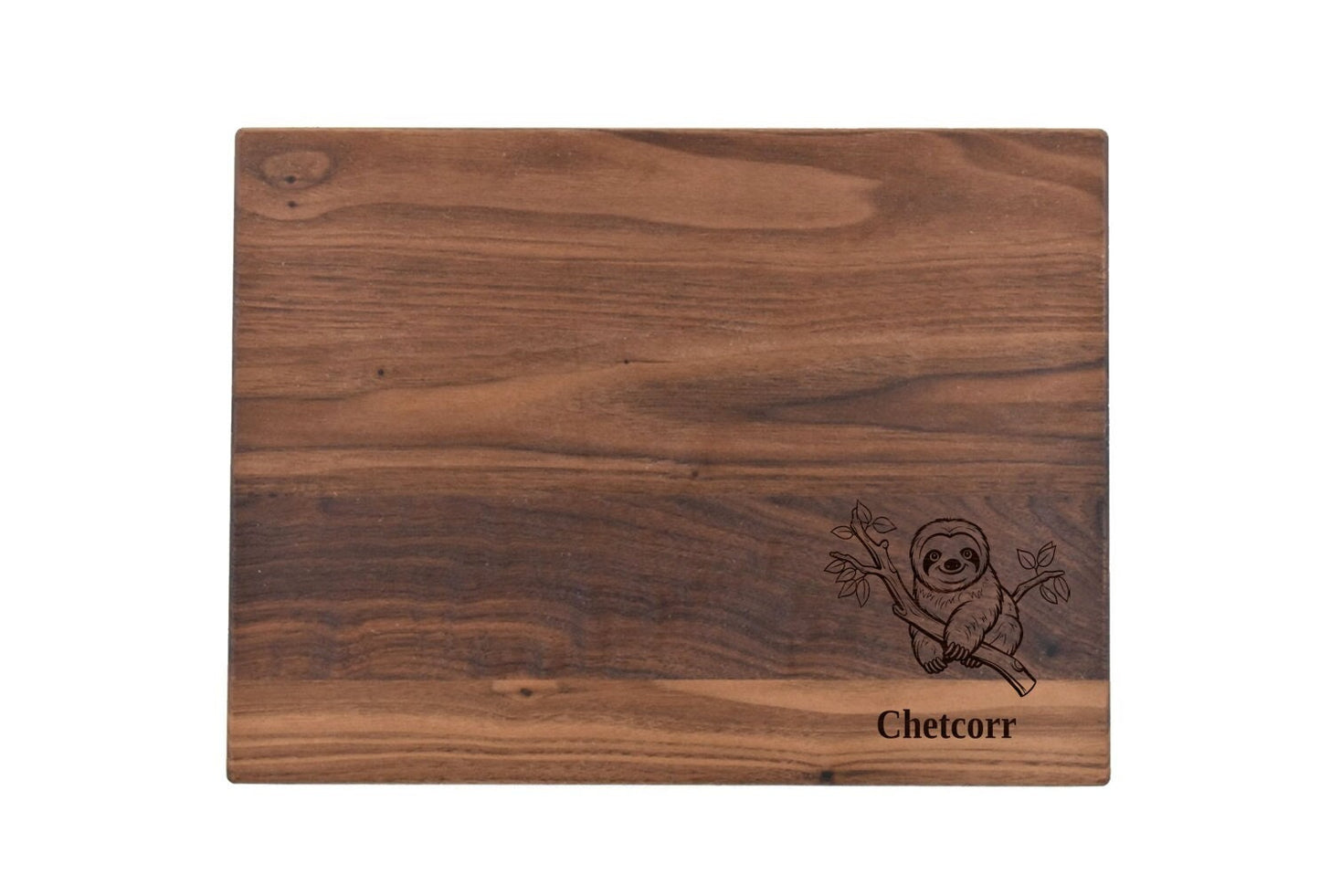 Sloth Cutting Board | Sloth Charcuterie Board | Custom Serving Tray | Personalized Wildlife Gift | Wedding Anniversary Gift