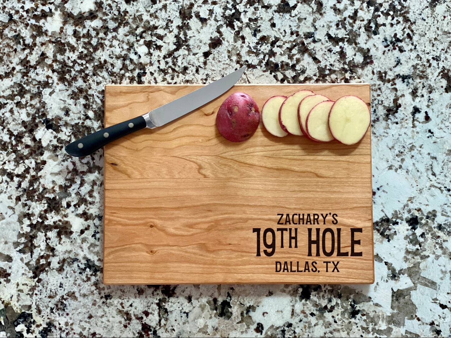 Personalized 19th Hole Cutting Board | Golf Clubhouse Charcuterie Board | Custom Serving Tray | Personalized Bar Pub Gift | Party Tray Gift