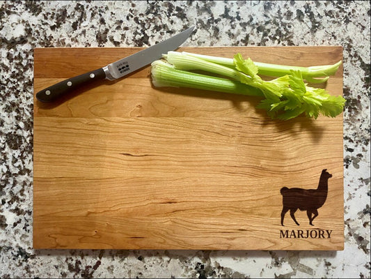 Llama Cutting Board | Ranch Farm Charcuterie Board | Custom Serving Tray | Personalized Farming Gift | Party Tray Gift | Barn Paddle Board