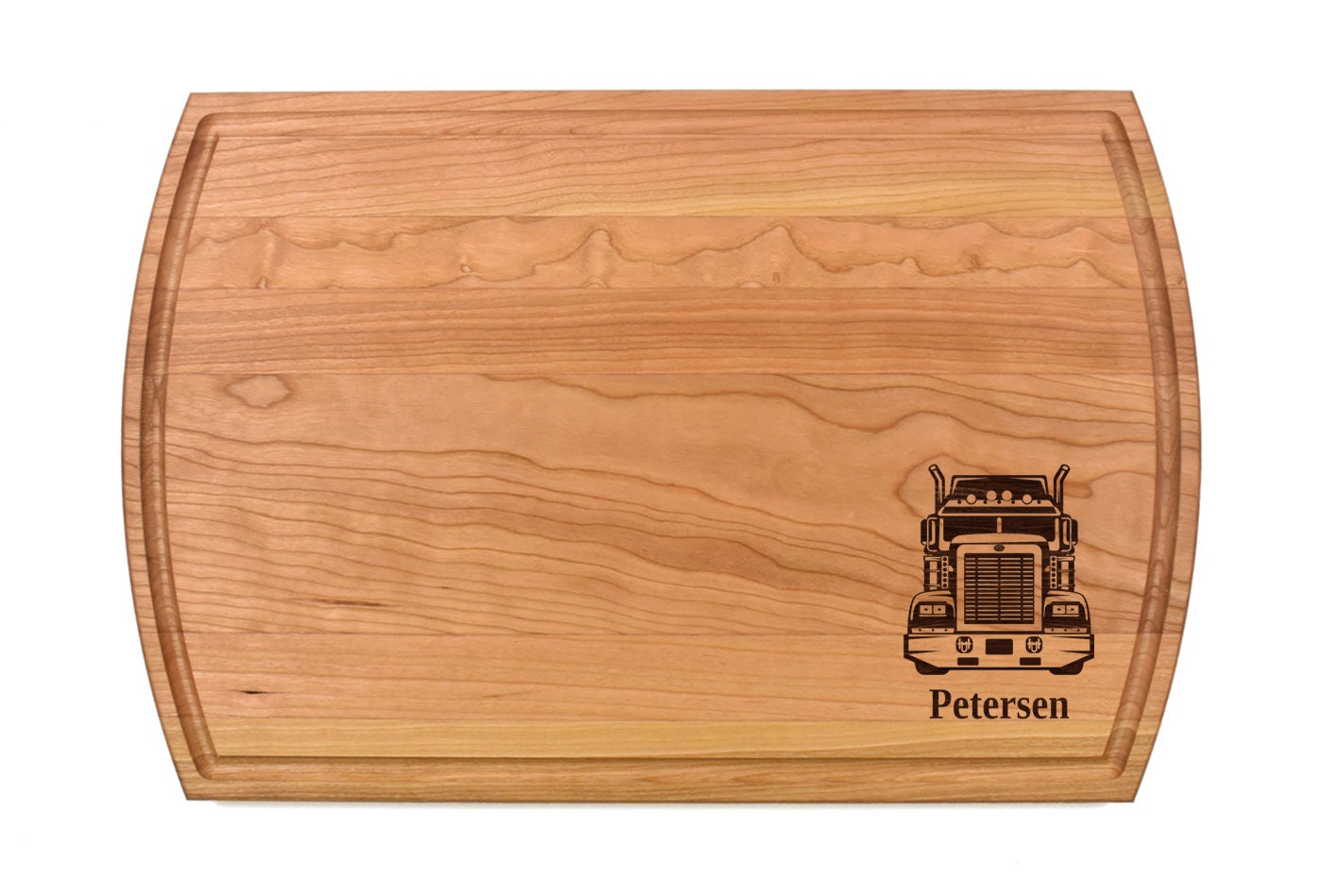 Semi Truck Cutting Board | Tractor Trailer Charcuterie Board | Custom Serving Tray | Personalized Driver Gift | Ove The Road Trucker Gift