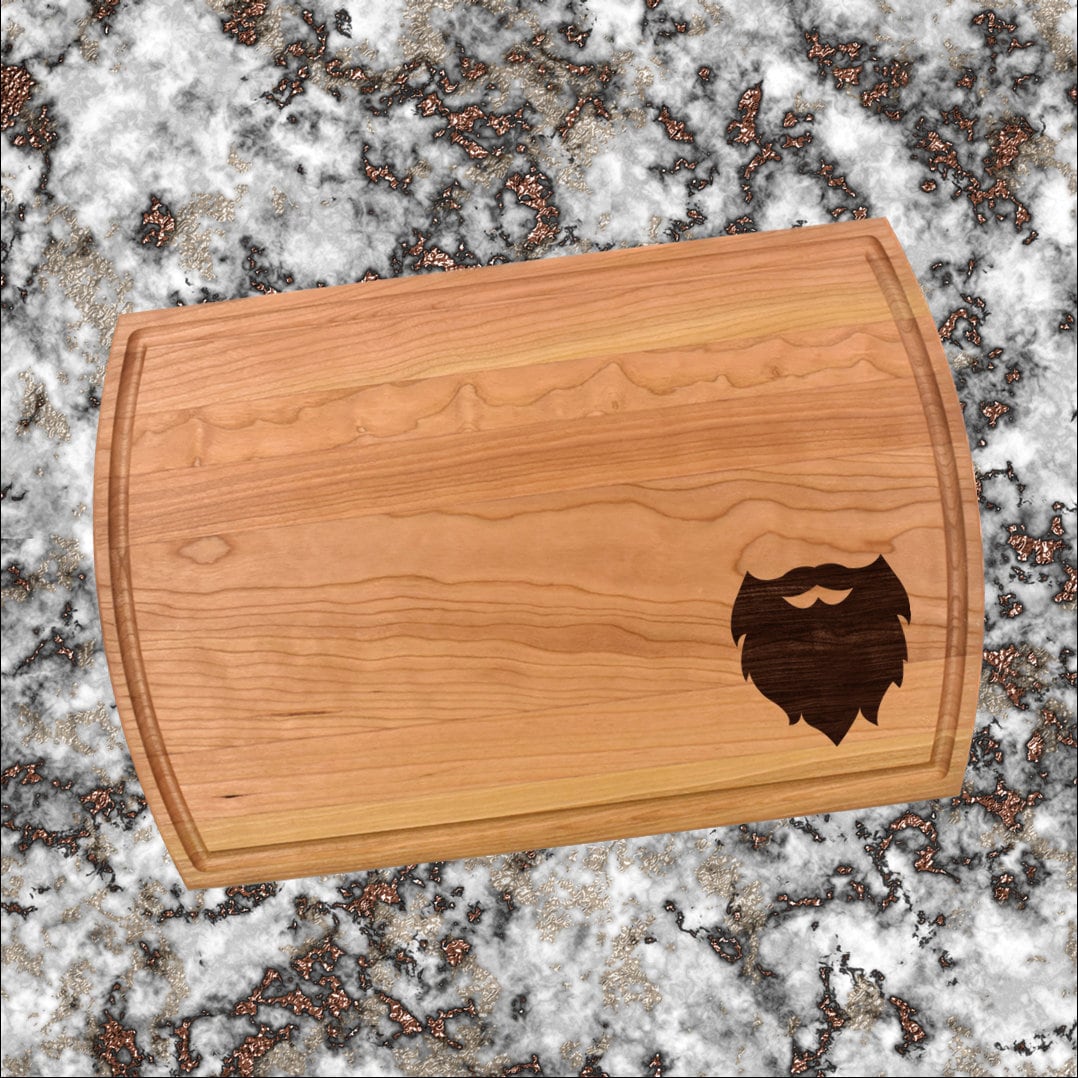 Beard Cutting Board |  Bearded Man Charcuterie Board | Custom Serving Tray | Personalized Man Cave Gift | Sexy Man Gift