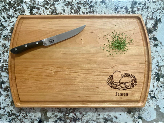 Bird Nest Cutting Board | Eggs Charcuterie Board | Custom Serving Tray | Personalized Wedding Gift | Party Tray Gift | Eggs Paddle Board