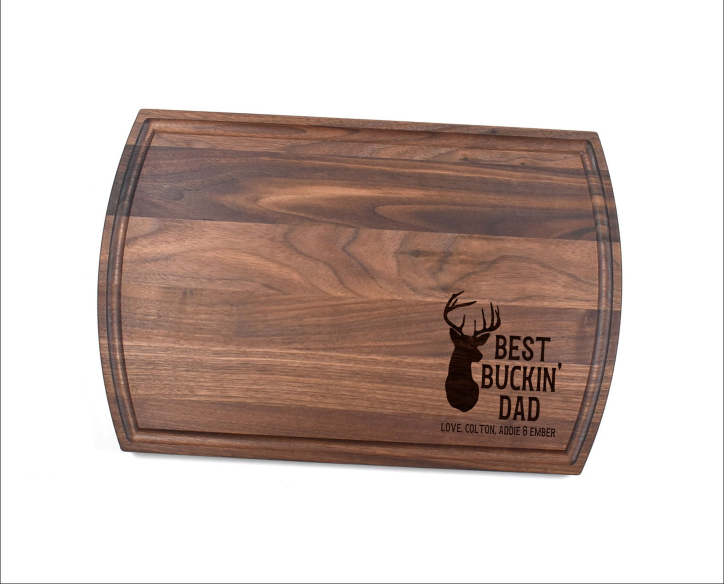 Best Buckin' Dad Cutting Board | Buck Hunter Charcuterie Board | Custom Serving Tray | Personalized Deer Buck Gift | Father Dad Gift