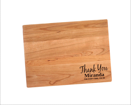 Thank You For Everything You Do Cutting Board | Appreciation Charcuterie Board | Custom Serving Tray | Personalized Thank You Gift |