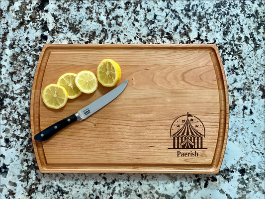 Circus Carnival Cutting Board |  Circus Charcuterie Board | Custom Serving Tray | Personalized Party Gift | Holiday Party Tray