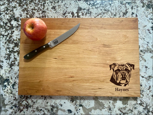 English Bulldog Cutting Board | Dog Breed Charcuterie Board | Custom Serving Tray | Personalized Pet Owner Gift | Choose Your Breed