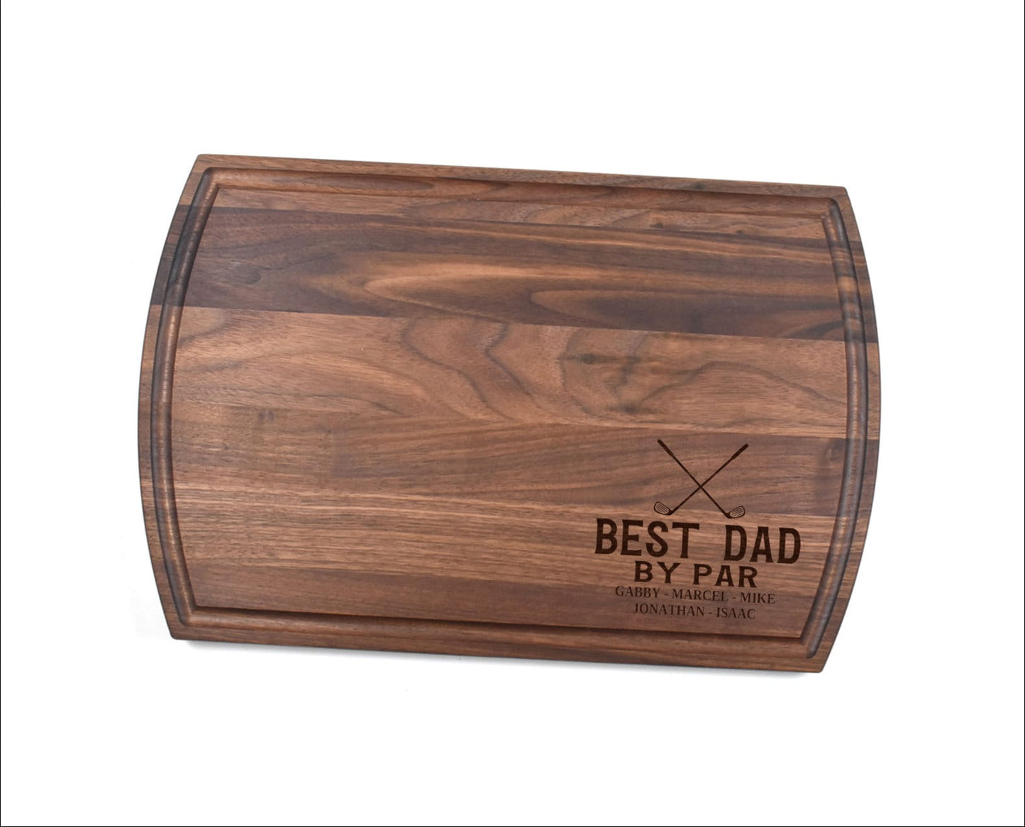 Best Dad By Par Cutting Board | Golf Club Charcuterie Board | Custom Serving Tray | Personalized Golfer Dad Gift | Father Dad Gift