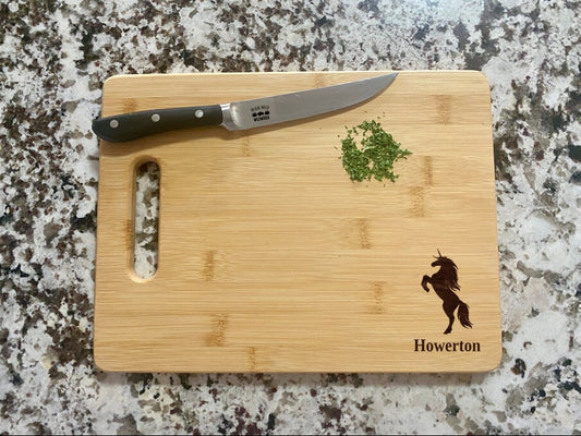 Unicorn Cutting Board | Unicorn Charcuterie Board | Custom Serving Tray | Personalized Housewarming Gift | Wedding Anniversary