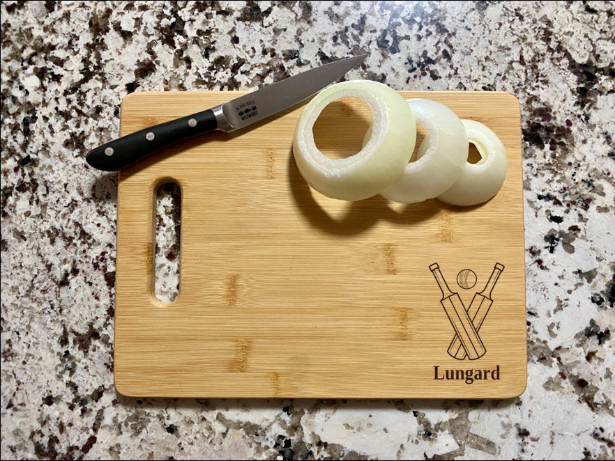 Cricket Cutting Board | Cricket Charcuterie Board | Custom Serving Tray | Personalized Housewarming Closing Gift | Team Sport Coach Gift