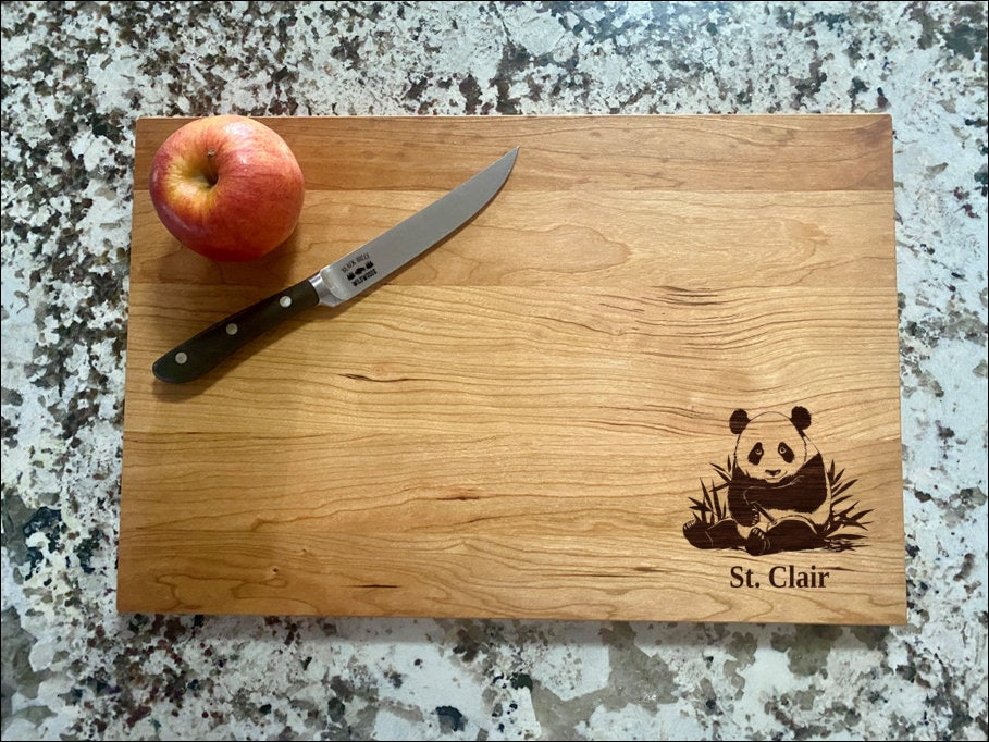 Panda Cutting Board | Panda Charcuterie Board | Custom Serving Tray | Personalized Wildlife Gift | Wedding Anniversary Gift