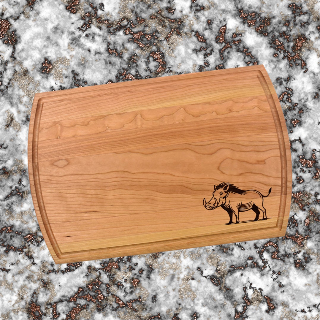 Warthog Cutting Board | Razorback Charcuterie Board | Custom Serving Tray | Personalized Wildlife Gift | Wedding Anniversary Gift