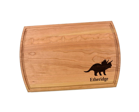 Triceratops Cutting Board | Dinosaur Charcuterie Board | Custom Serving Tray | Personalized Dinosaur Gift | Reptile Tray