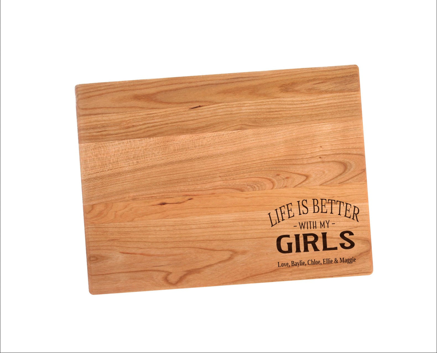 Life Is Better With My Girls Cutting Board | My Girls Charcuterie Board | Custom Mom Dad Serving Tray | Personalized Gift | Gift for Parents