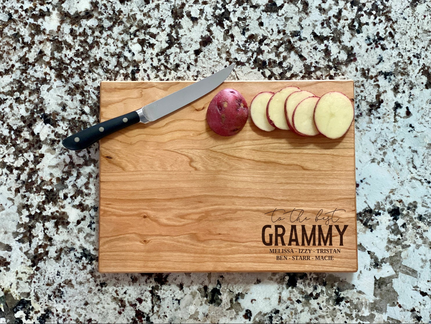 To The Best Grammy Cutting Board | Mother's Day Charcuterie Board | Custom Grandma Serving Tray | Personalized Gift for Grandma