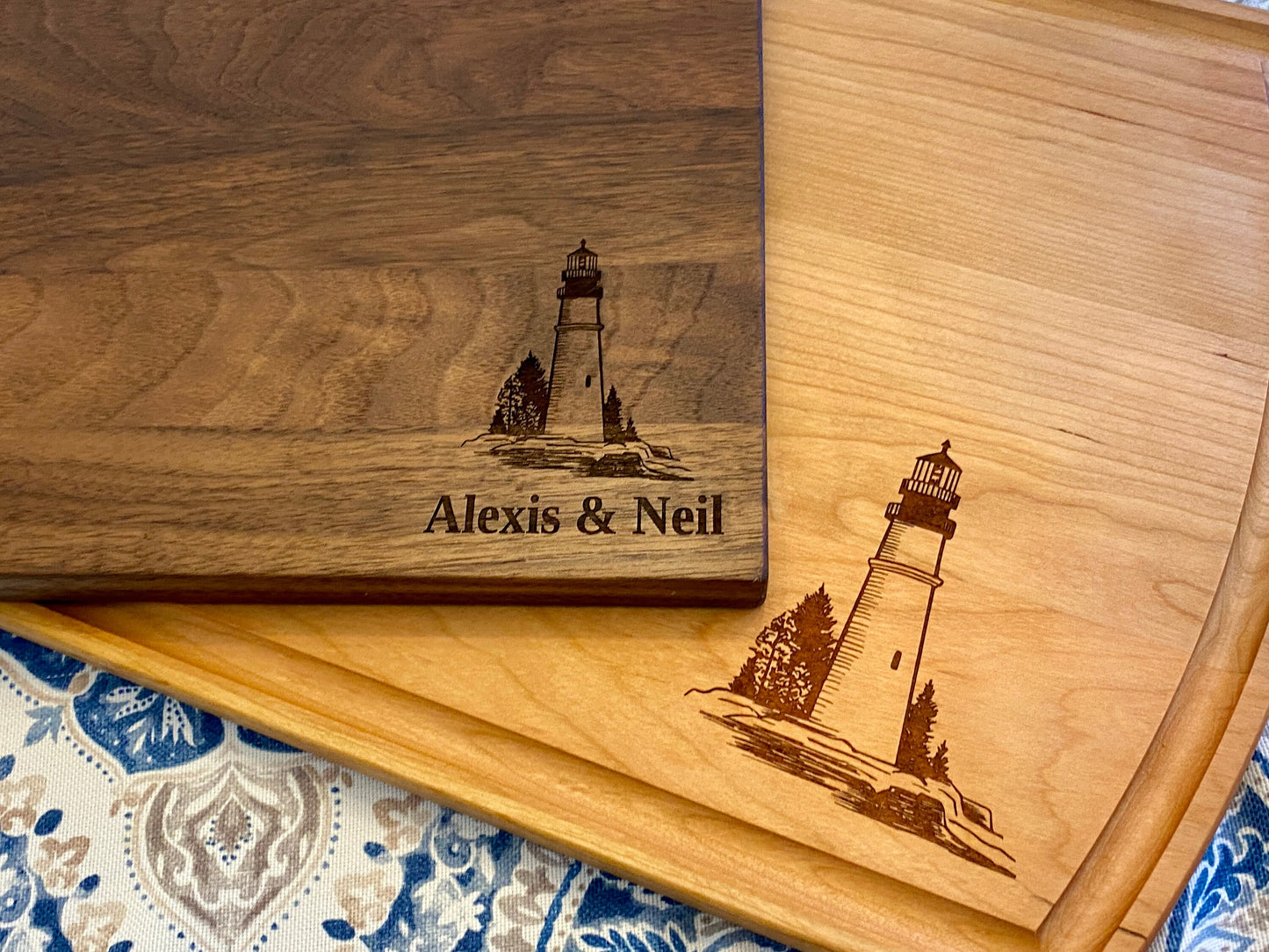 Lighthouse Cutting Board | Light House Charcuterie Board | Custom Serving Tray | Personalized Housewarming Gift |