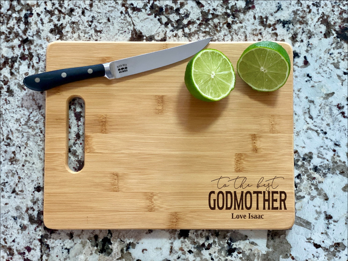 To The Best Godmother Cutting Board | Mother's Day Charcuterie Board | Custom Serving Tray | Personalized Gift for Mom Mum