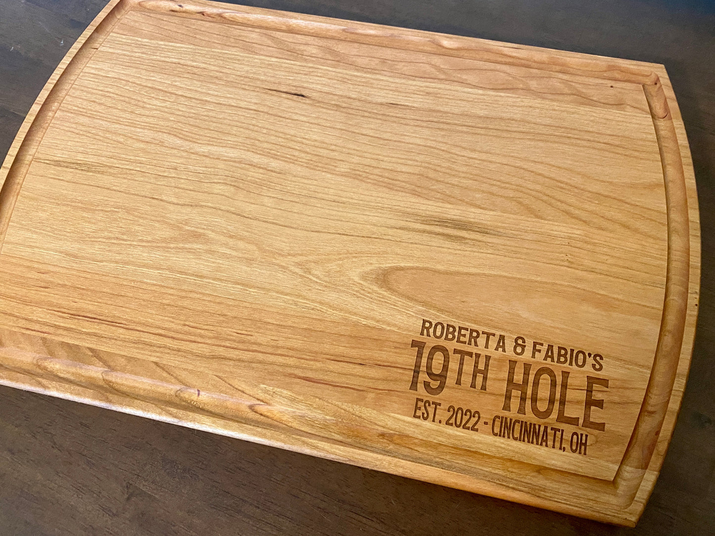 Personalized 19th Hole Cutting Board | Golf Clubhouse Charcuterie Board | Custom Serving Tray | Personalized Bar Pub Gift | Party Tray Gift