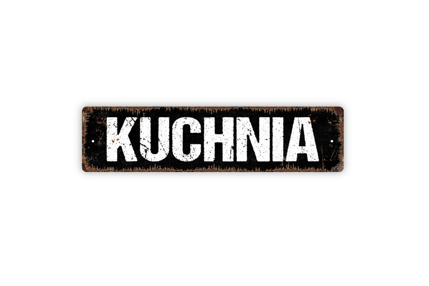 Kuchnia Sign - Kitchen Polish Poland Pantry Rustic Street Metal Sign or Door Name Plate Plaque