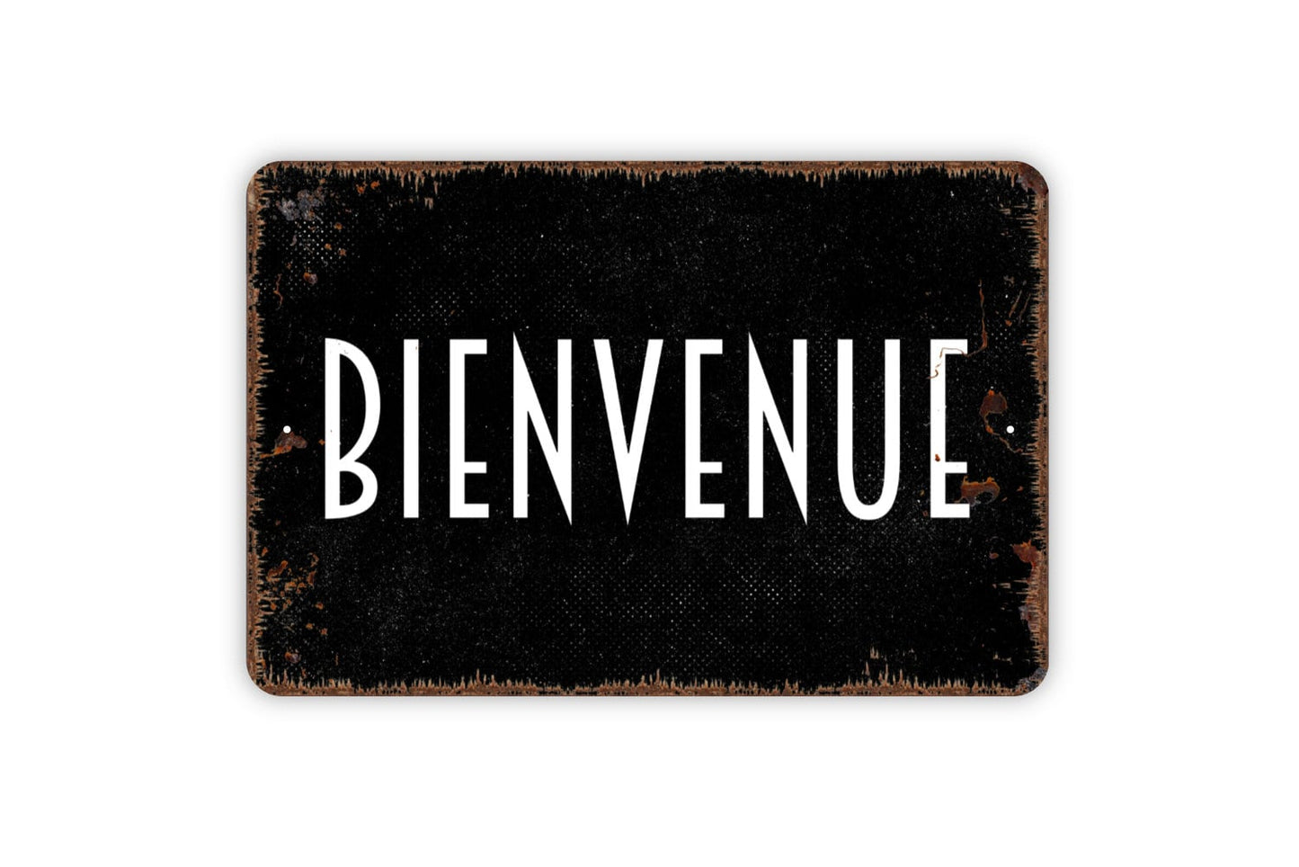 Bienvenue Sign - Metal Wall Art Indoor Or Outdoor