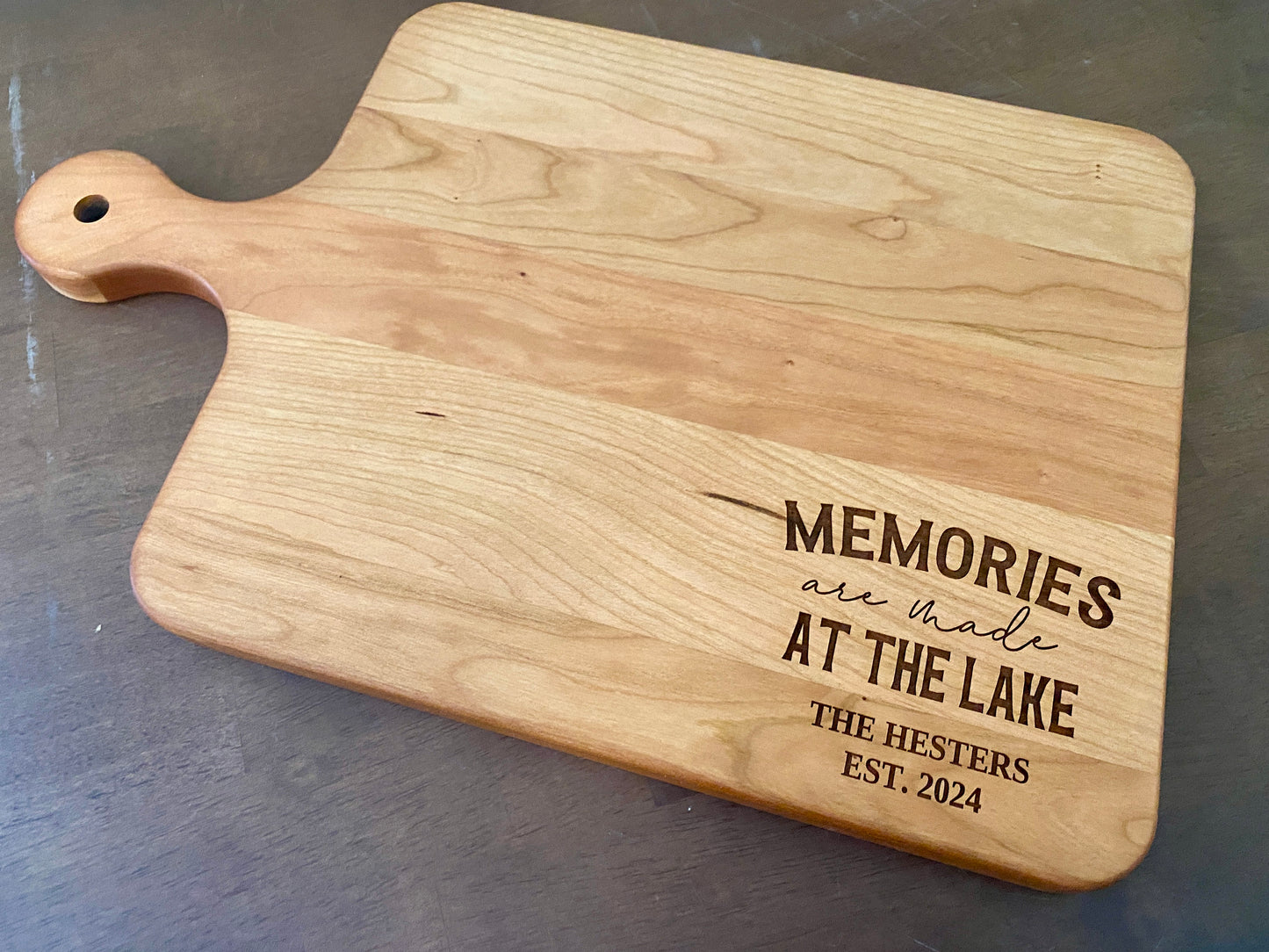 Memories Are Made At The Lake Cutting Board | Lake Life Charcuterie Board | Custom Serving Tray | Personalized Lakehouse Gift | Wedding Gift