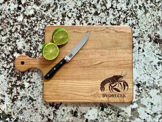 Crawfish Cutting Board | Shrimp Boil Charcuterie Board | Custom Serving Tray | Personalized Seafood Gift | Wedding Anniv Gift