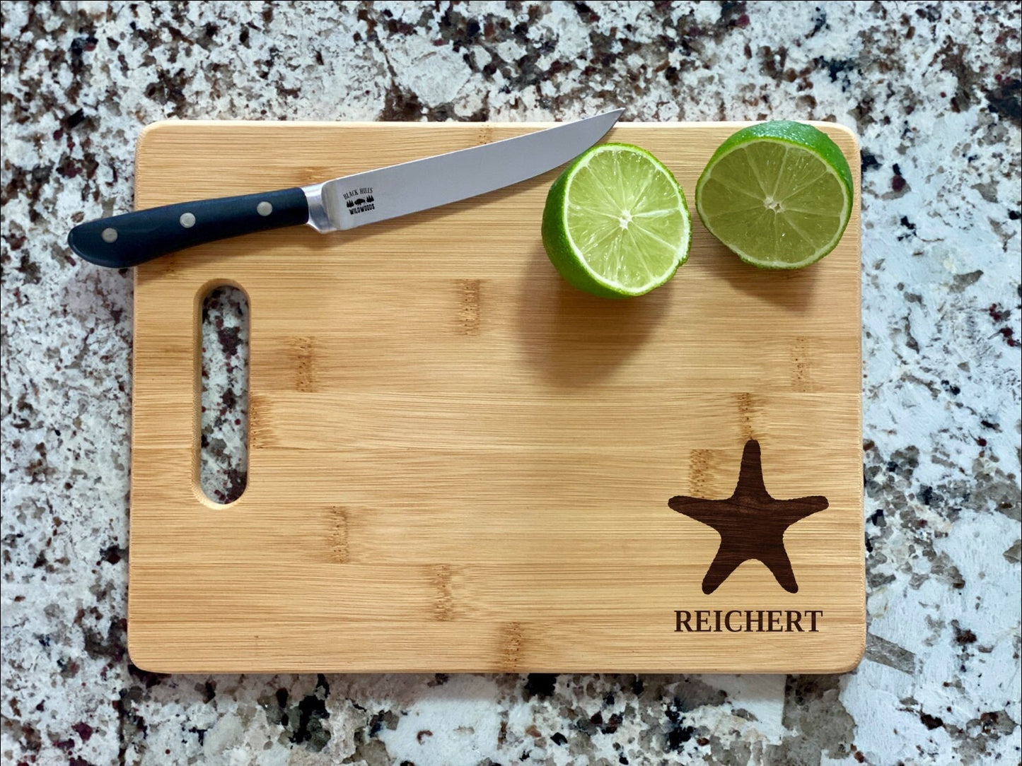 Starfish Cutting Board | Sea Ocean Charcuterie Board | Custom Serving Tray | Personalized Housewarming Closing Gift | Wedding Anniv Gift