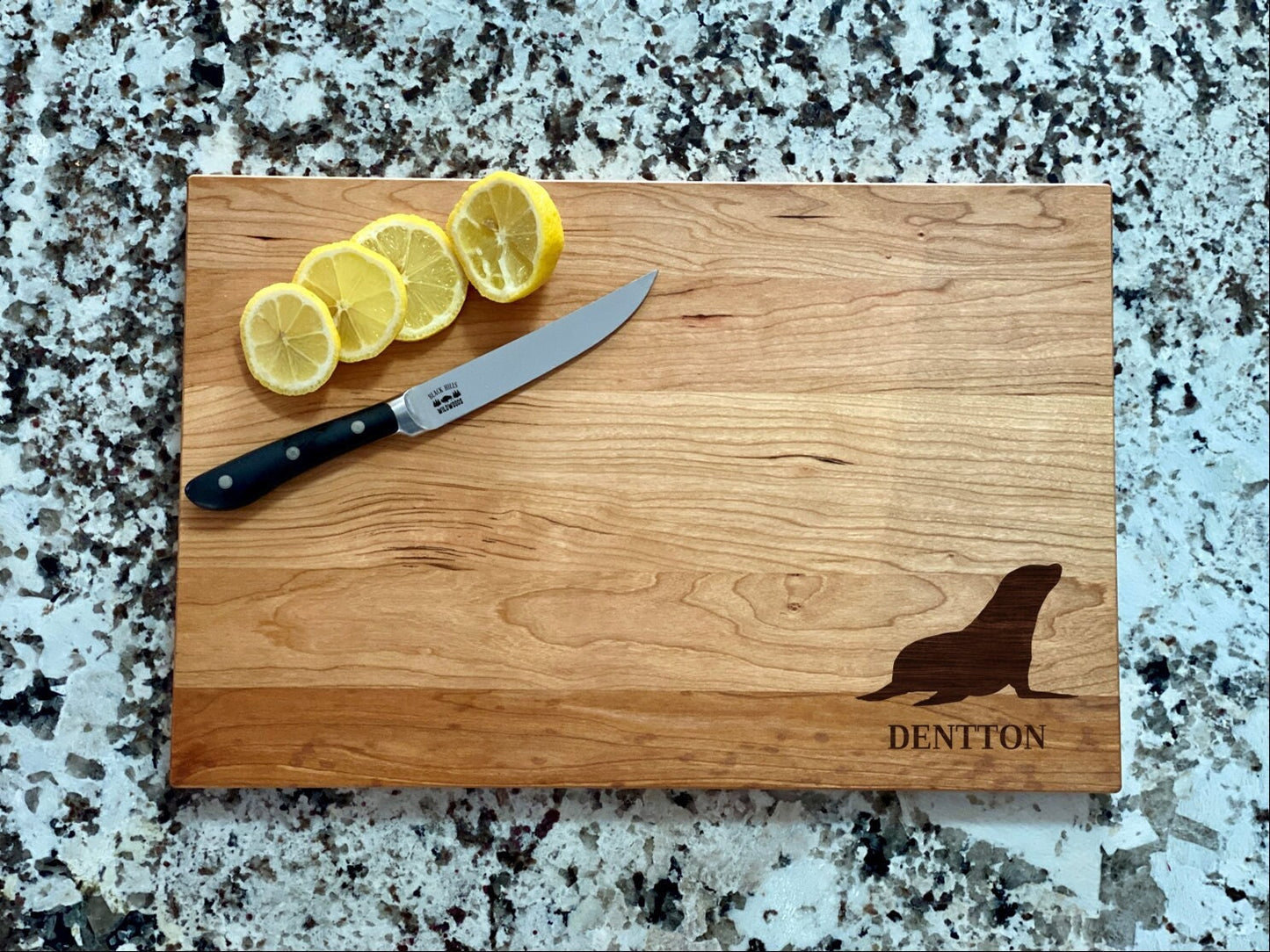 Sea Lion Cutting Board | Sea Ocean Aquatic Charcuterie Board | Custom Serving Tray | Personalized House Closing Gift | Wedding Anniv Gift