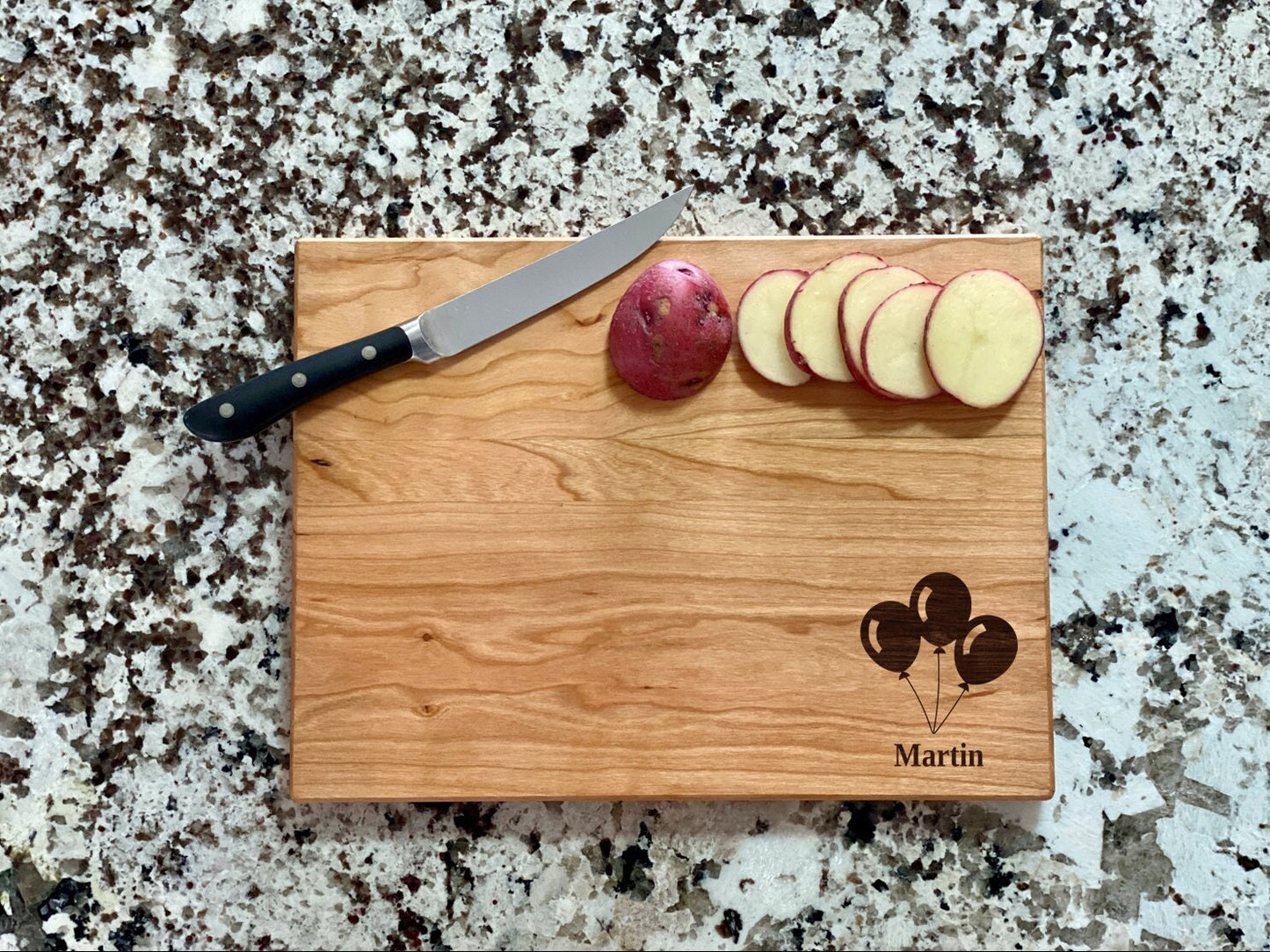 Balloons Cutting Board |  Birthday Charcuterie Board | Custom Serving Tray | Personalized Party Gift | Holiday Party Tray