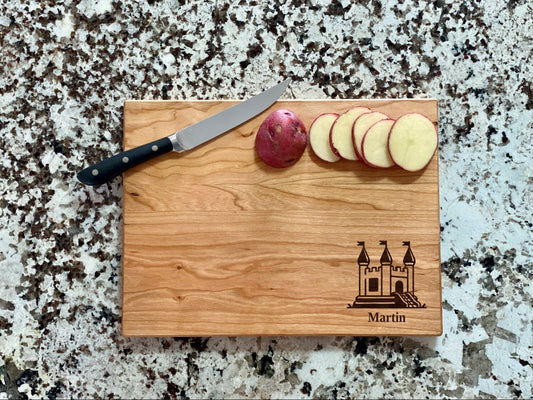 Castle Cutting Board | Medieval Charcuterie Board | Custom Serving Tray | Personalized House Closing Gift | Princess King Gift