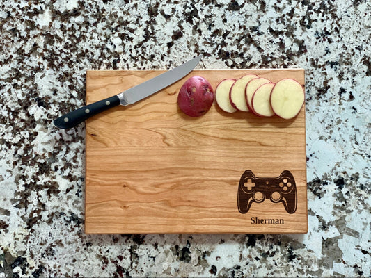 Game Controller Cutting Board | Video Games Charcuterie Board | Custom Serving Tray | Personalized Gamer Gift